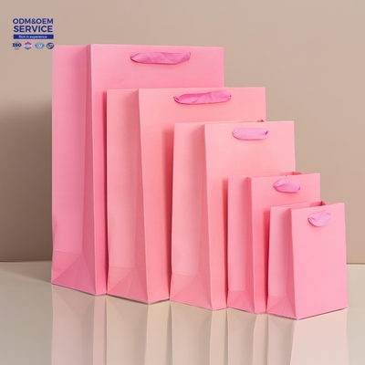 Luxury Custom Paper Bags With Your Own logo Shopping Packaging Brown Kraft Gift Craft Clothes Carrier Paper Bag With Handles