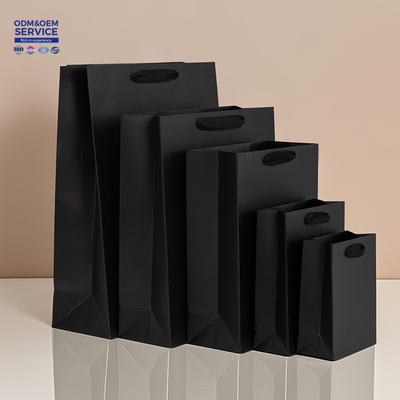 Luxury Custom Paper Bags With Your Own logo Shopping Packaging Brown Kraft Gift Craft Clothes Carrier Paper Bag With Handles