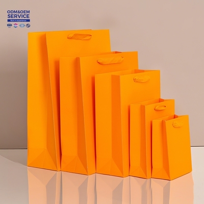 Hot Sale Manufacturers Recyclable Kraft Paper Handle Bag square Bottom Shopping Gift Bag Packaging Paper Bags with Handles