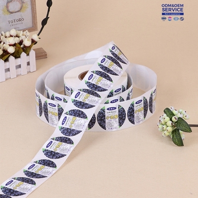 Customized Transparent PVC Roll Label Paper Self-Adhesive Stickers with Hot Stamping Coating for Logo Packaging Labels