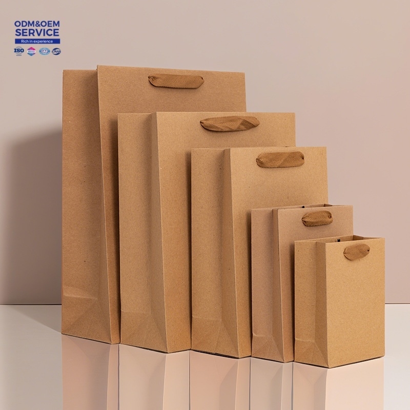 Customized logo on Gift Bag and Handbag. Thickened Clothing Store Paper Bag. Packaging Bag for Christmas Small Gifts